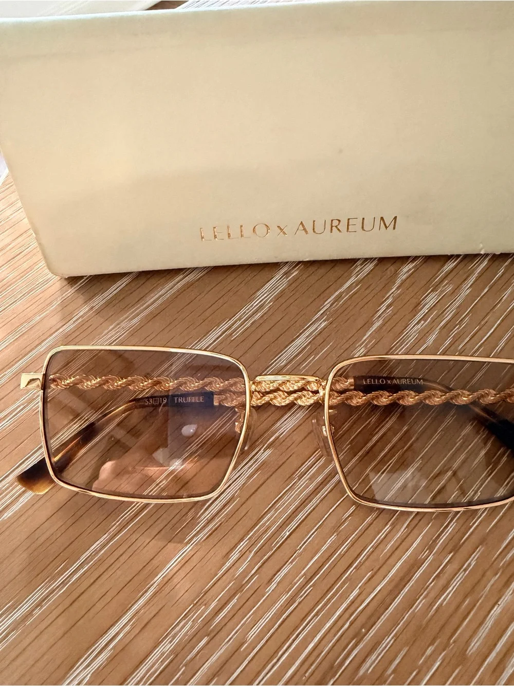AUREUM Gold Frame Sunglasses with Truffle Gradient Lenses